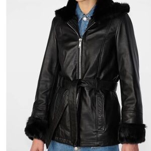 Genevieve Belted Leather Jacket from Wilson’s Leathers
